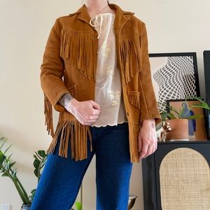 Vintage 40’s-50’s Leather Fringe Jacket
